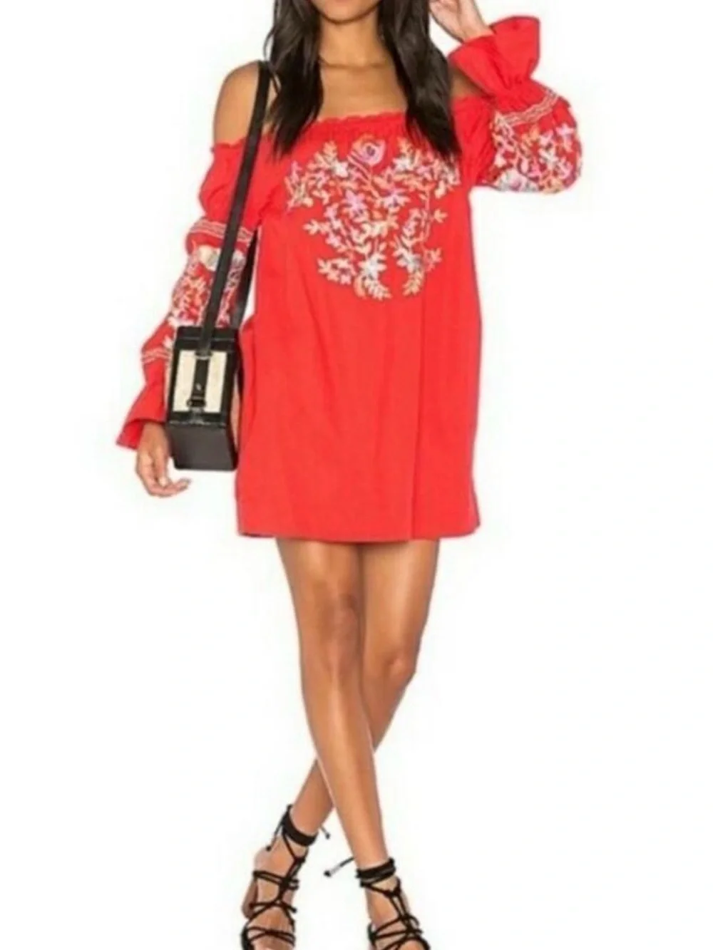 Free People Fleur Du Jour Red Dress - Picture 1 of 4